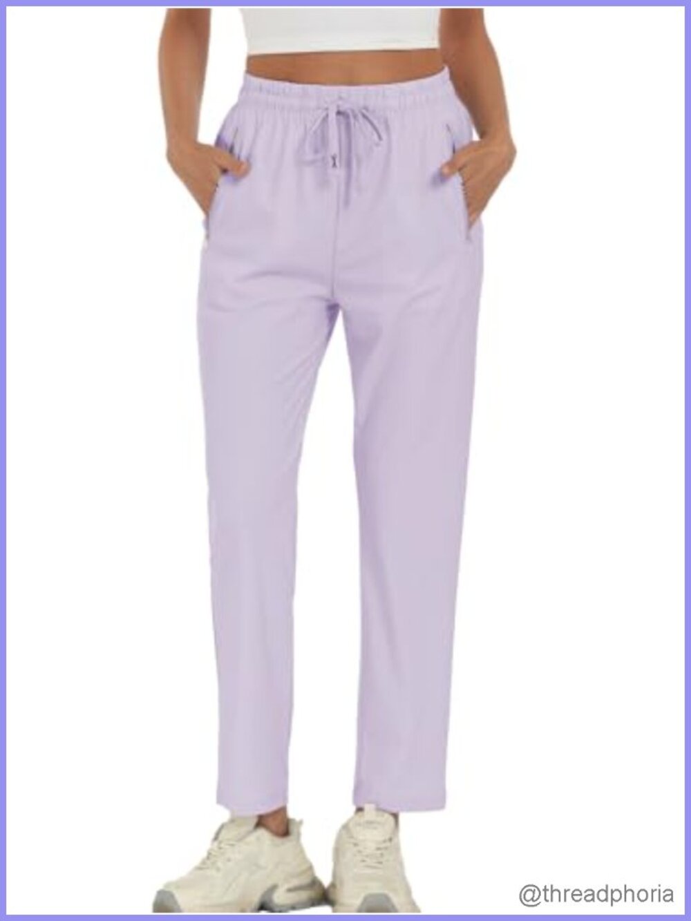 Women's Active Track Pants with Zip Pockets Stretchable Athletic Joggers
